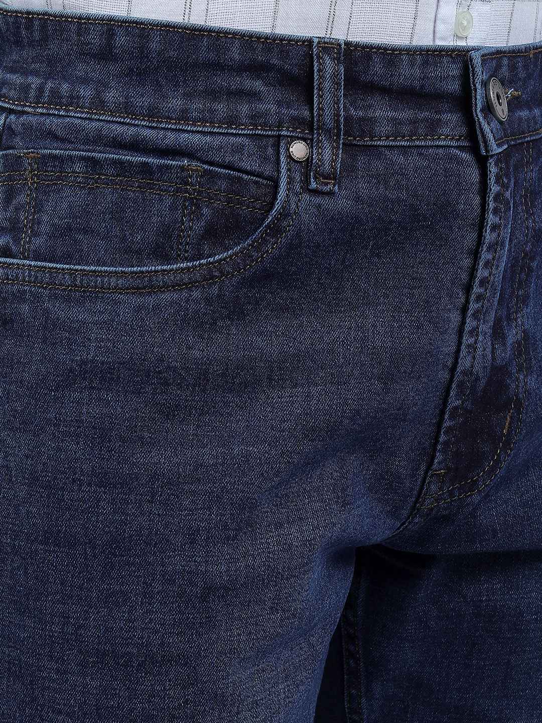 Numero Uno Men Faded Dark Blue Jeans